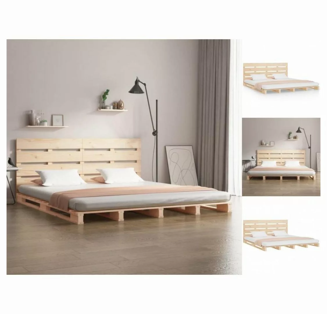 vidaXL Bettgestell Massivholzbett 180x200 cm Kiefer 6FT Super King Bett Bet günstig online kaufen