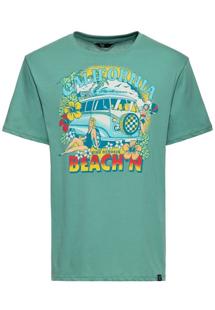 KingKerosin Print-Shirt California Beach'n (1-tlg) mit hawaiianischem Print günstig online kaufen