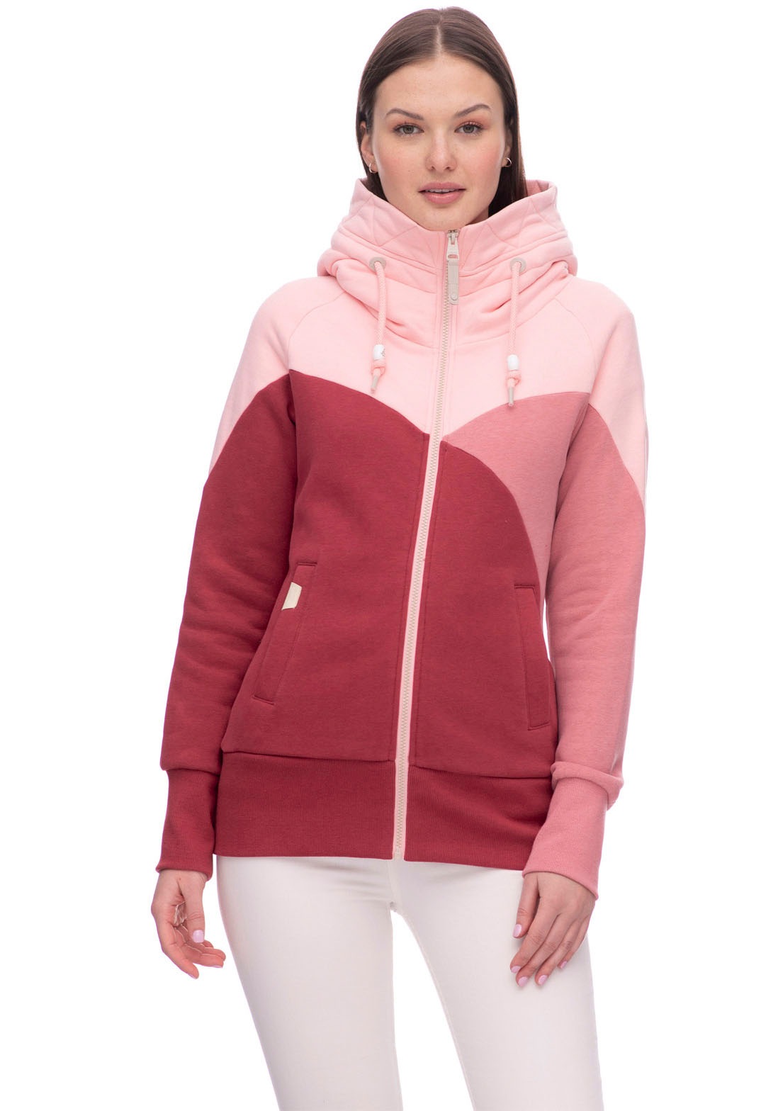 Ragwear Kapuzensweatjacke "Sweatshirt CHELLI ZIP", hochschließender Kragen günstig online kaufen