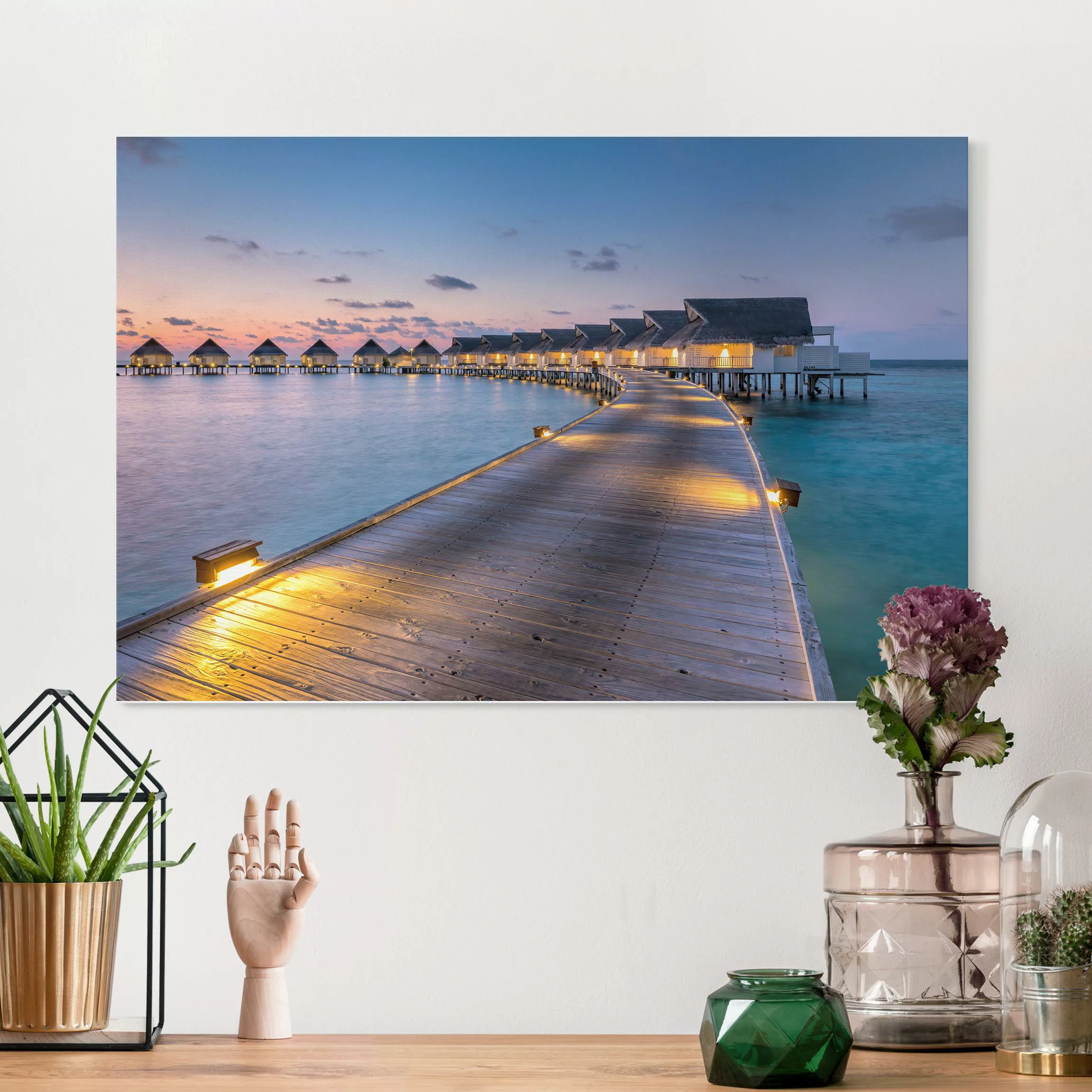 Leinwandbild Sonnenuntergang im Paradies günstig online kaufen