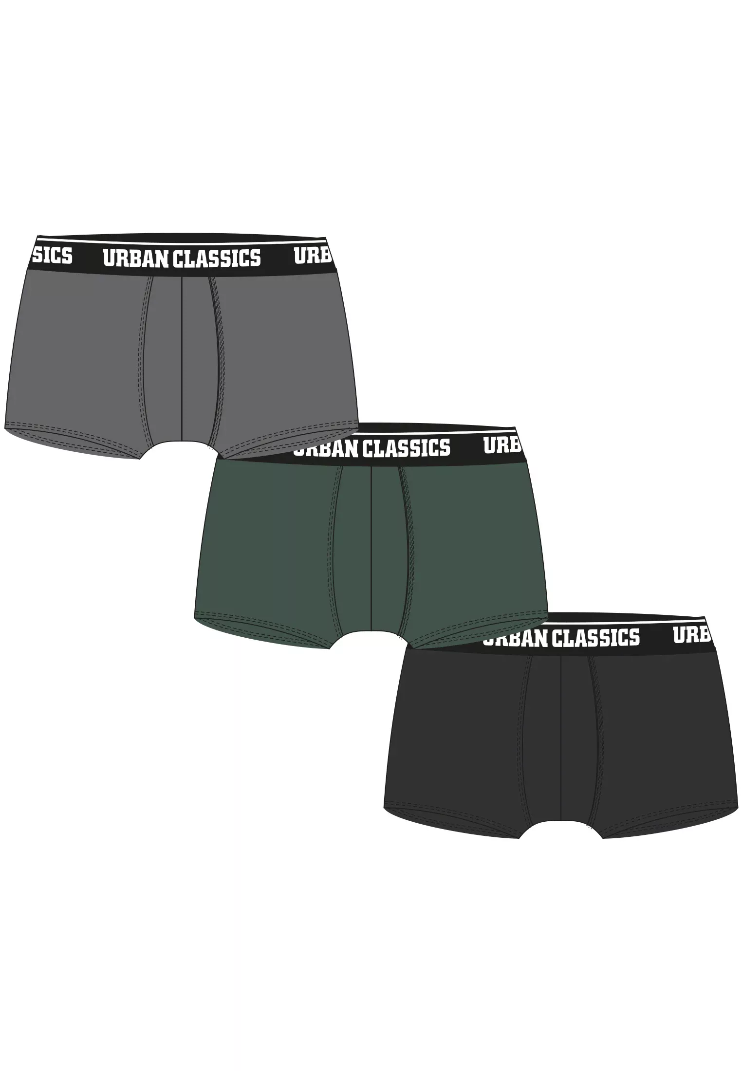 URBAN CLASSICS Boxershorts "Urban Classics Herren Boxer Shorts 3-Pack", (1 günstig online kaufen