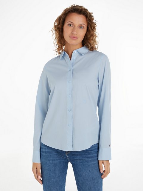 Tommy Hilfiger Hemdbluse "ESS POPLIN REGULAR SHIRT", mit Popeline, gestickt günstig online kaufen