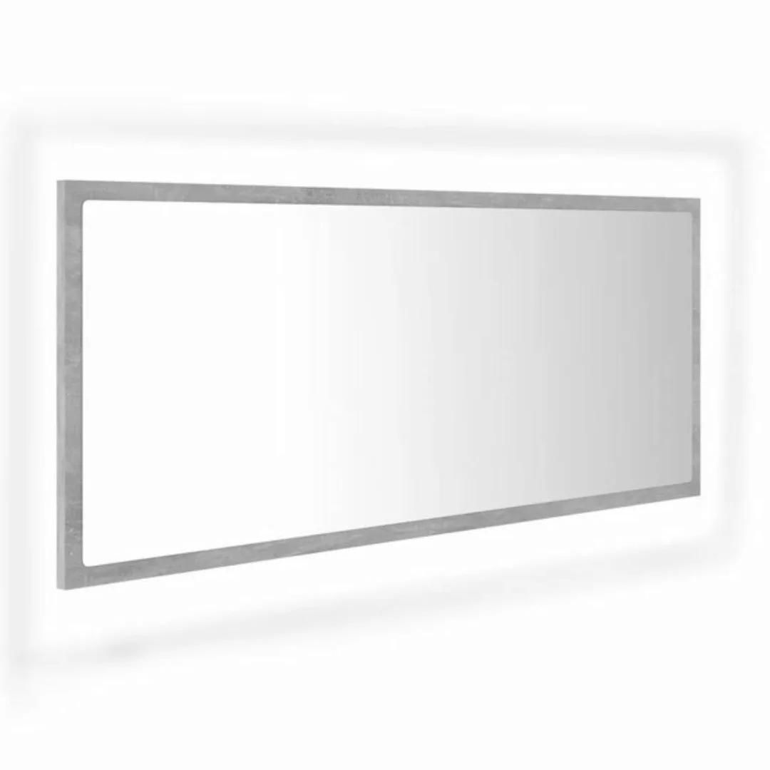 vidaXL Badezimmerspiegelschrank LED-Badspiegel Betongrau 100x8,5x37 cm Acry günstig online kaufen