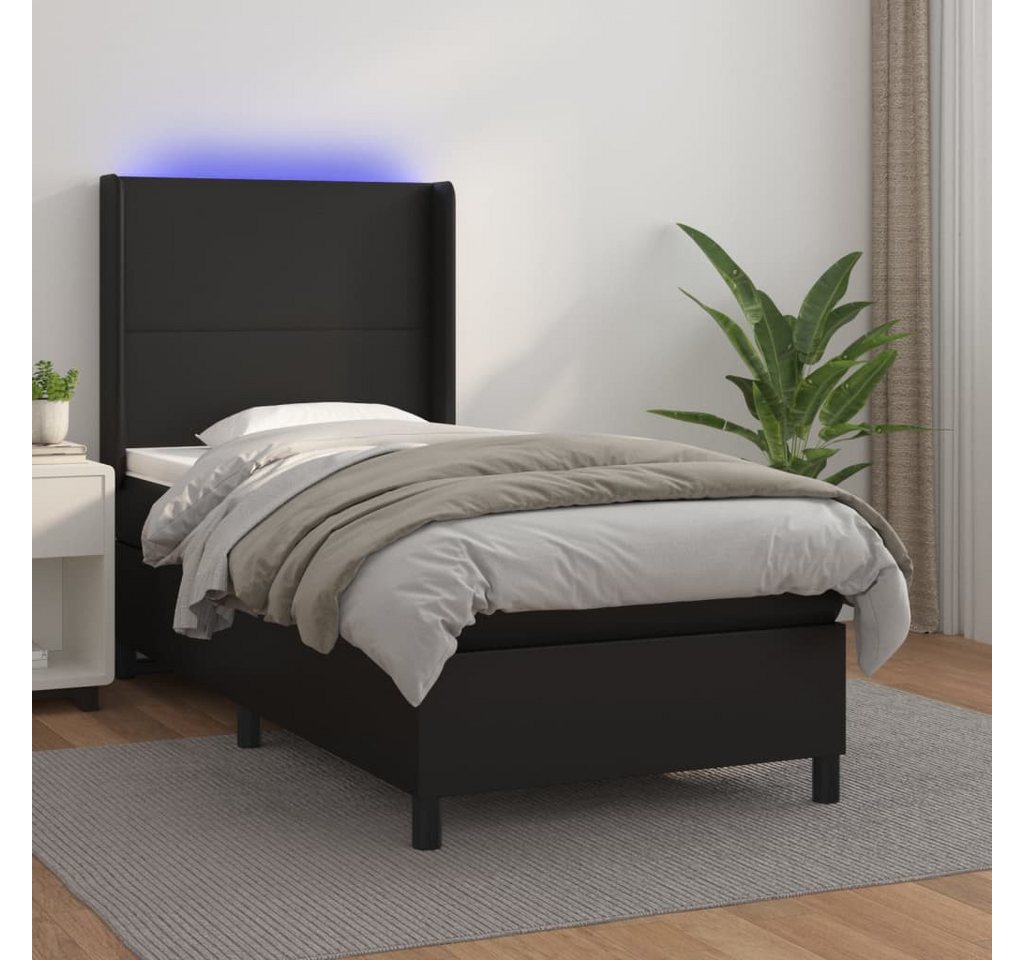 vidaXL Boxspringbett Boxspringbett mit Matratze und LED Kunstleder (90 x 19 günstig online kaufen