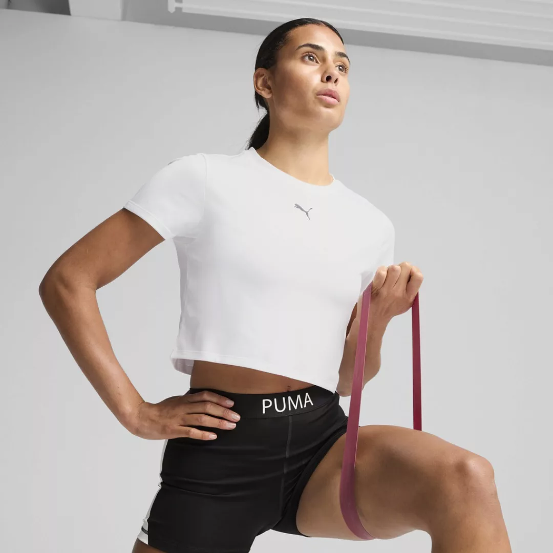 PUMA Trainingsshirt "TAD ESSENTIALS Kurzes figurbetontes T-Shirt Damen" günstig online kaufen