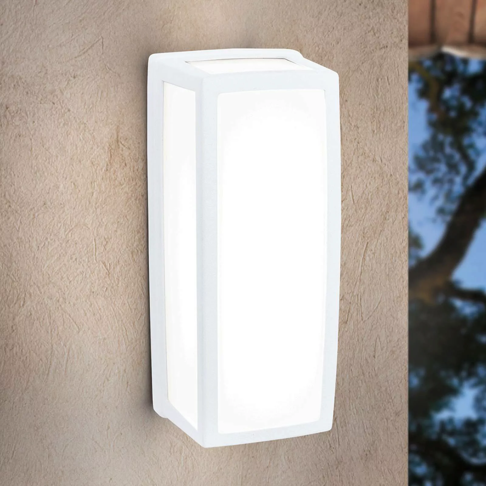 Weiße LED-Außenwandleuchte Bob aus Aluminium, IP54 günstig online kaufen