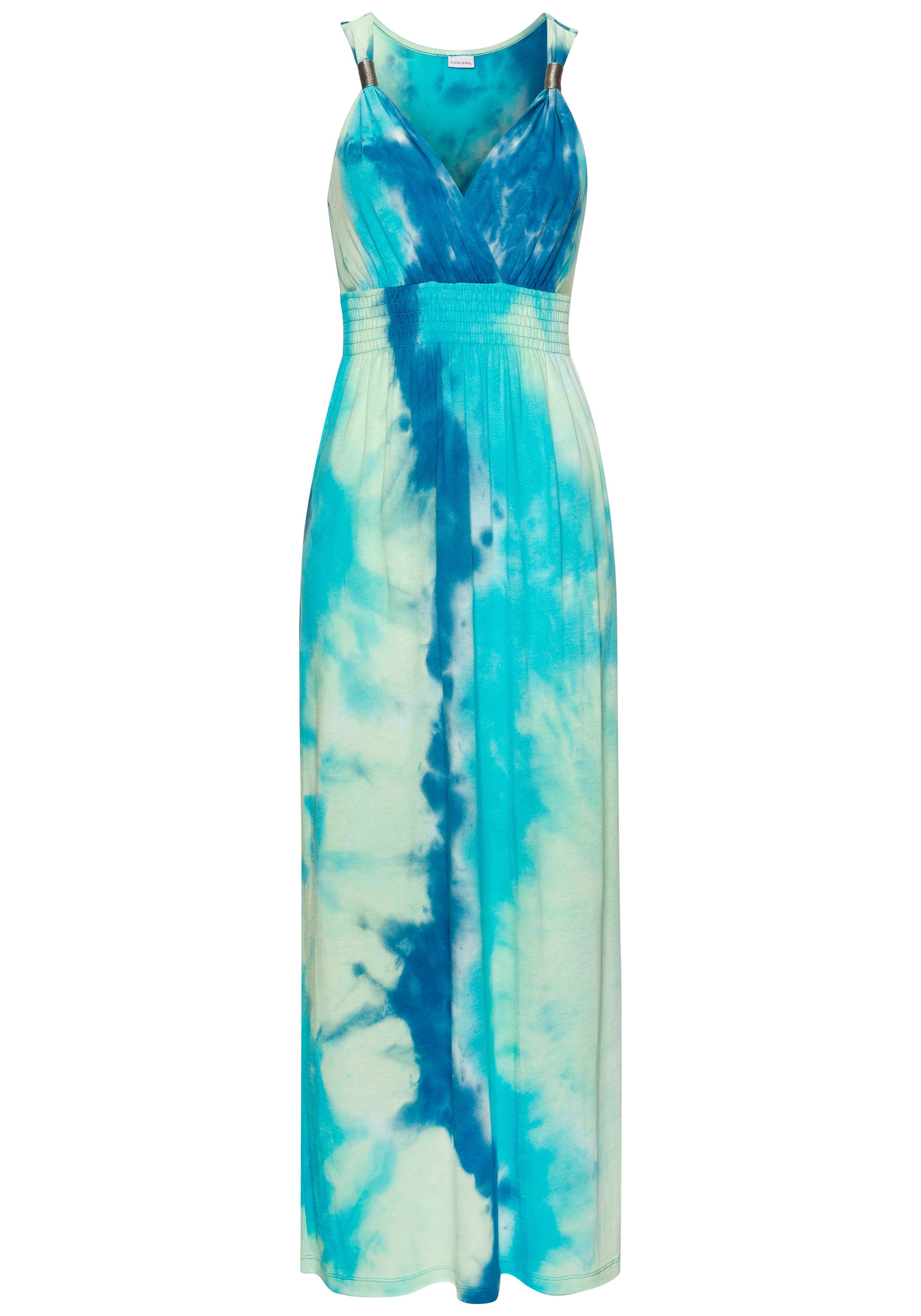LASCANA Maxikleid mit Batikdruck und verstellbarem günstig online kaufen