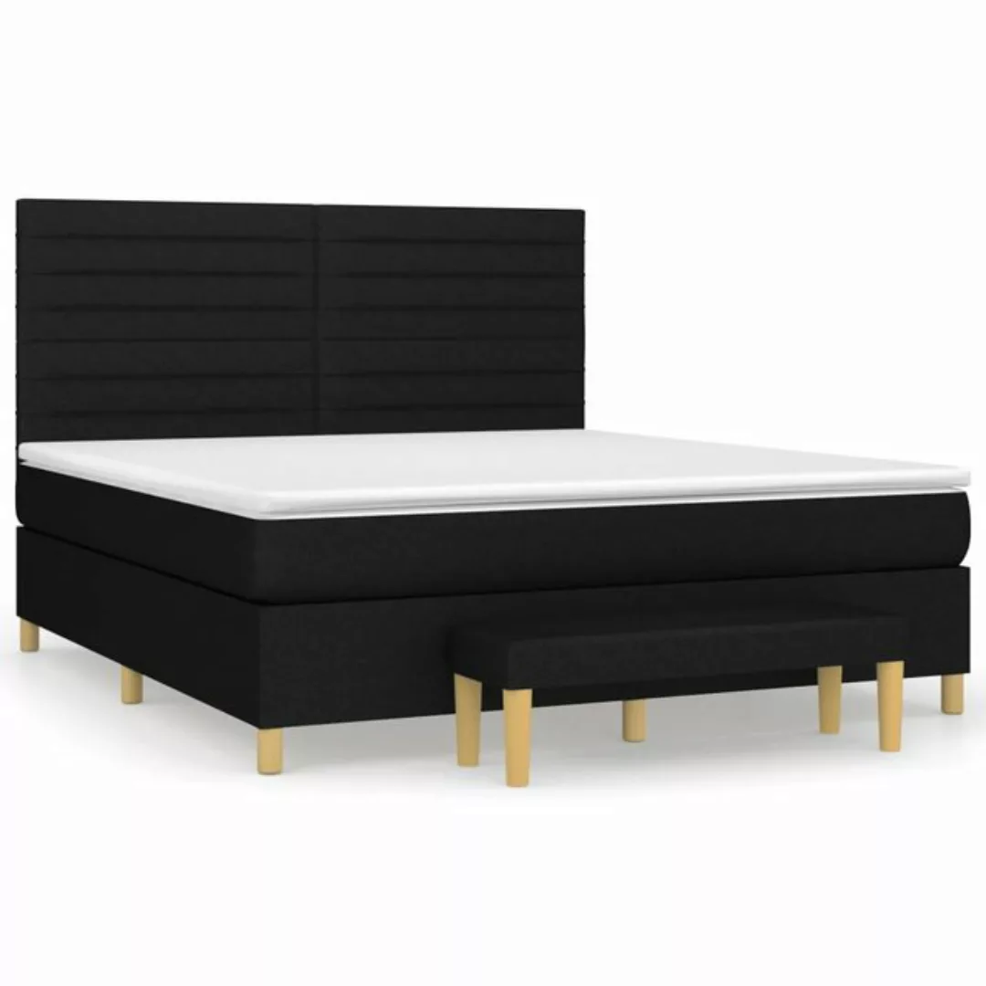 vidaXL Boxspringbett Boxspringbett mit Matratze und Fusshocker Stoff (180 x günstig online kaufen