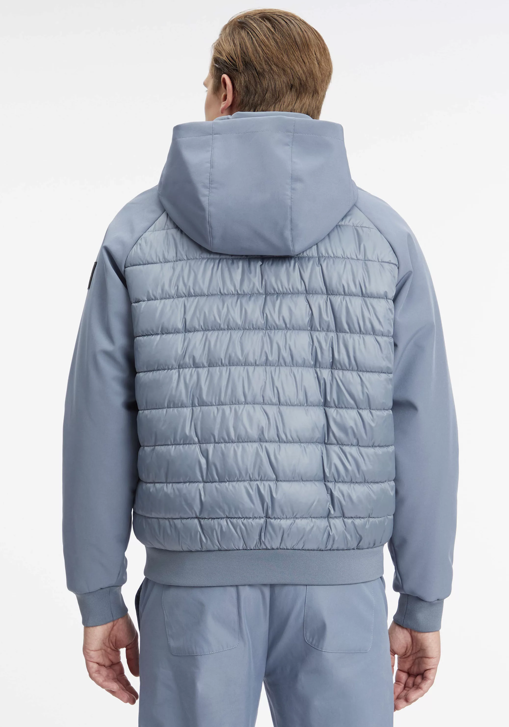 Calvin Klein Steppjacke "ESSENTIAL MIX MEDIA JACKET", mit Kapuze, mit abnhe günstig online kaufen