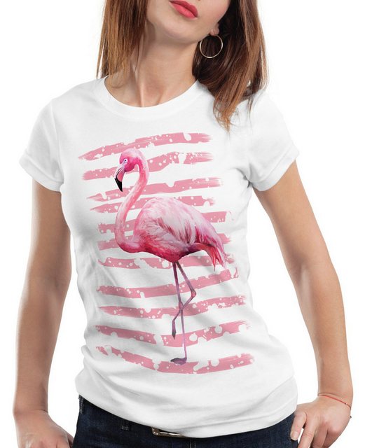 style3 T-Shirt Pink Power flamingo hipster strand urlaub rosa zoo karibik h günstig online kaufen