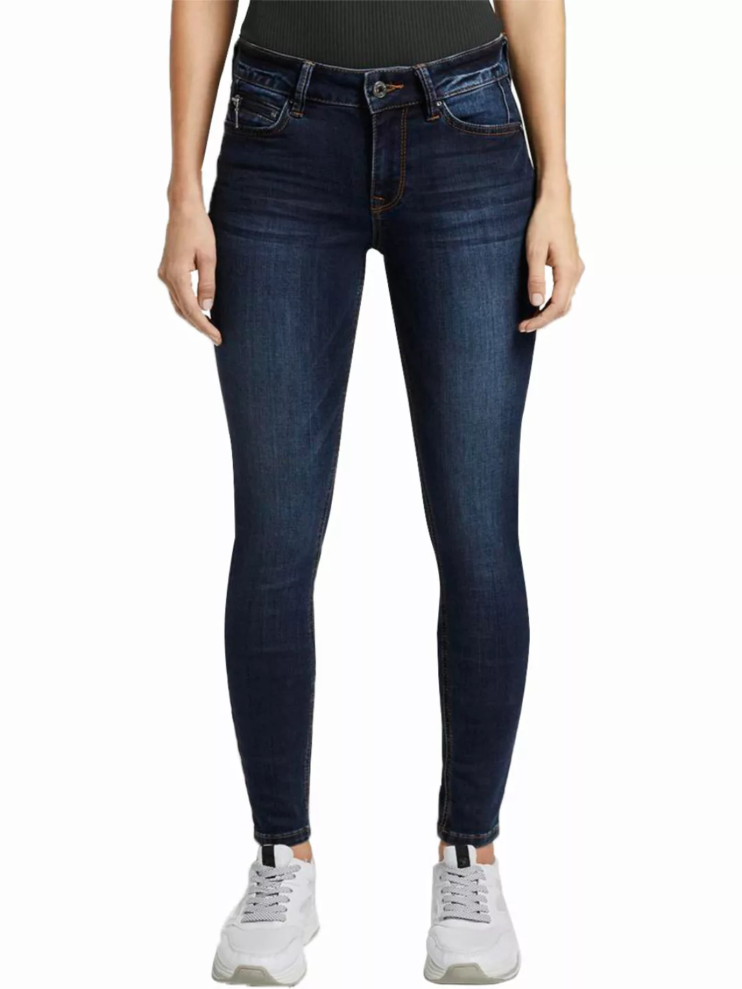 Tom Tailor Denim Damen Jeans Jona - Extra Skinny Fit - Blau - Dark Stone Wa günstig online kaufen