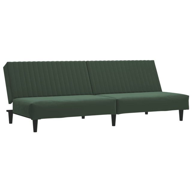 vidaXL Sofa Schlafsofa 2-Sitzer Dunkelgrün Samt günstig online kaufen