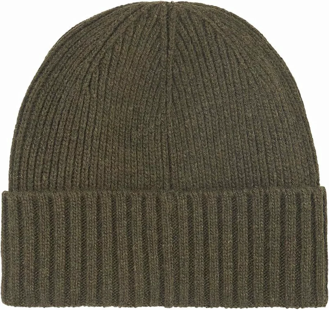 Barbour Beanie Carlton Wolle Dunkelgrün - günstig online kaufen