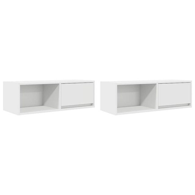 vidaXL TV-Schrank TV-Schränke 2 Stk. Weiß 80x31x25,5 cm Holzwerkstoff (2-St günstig online kaufen