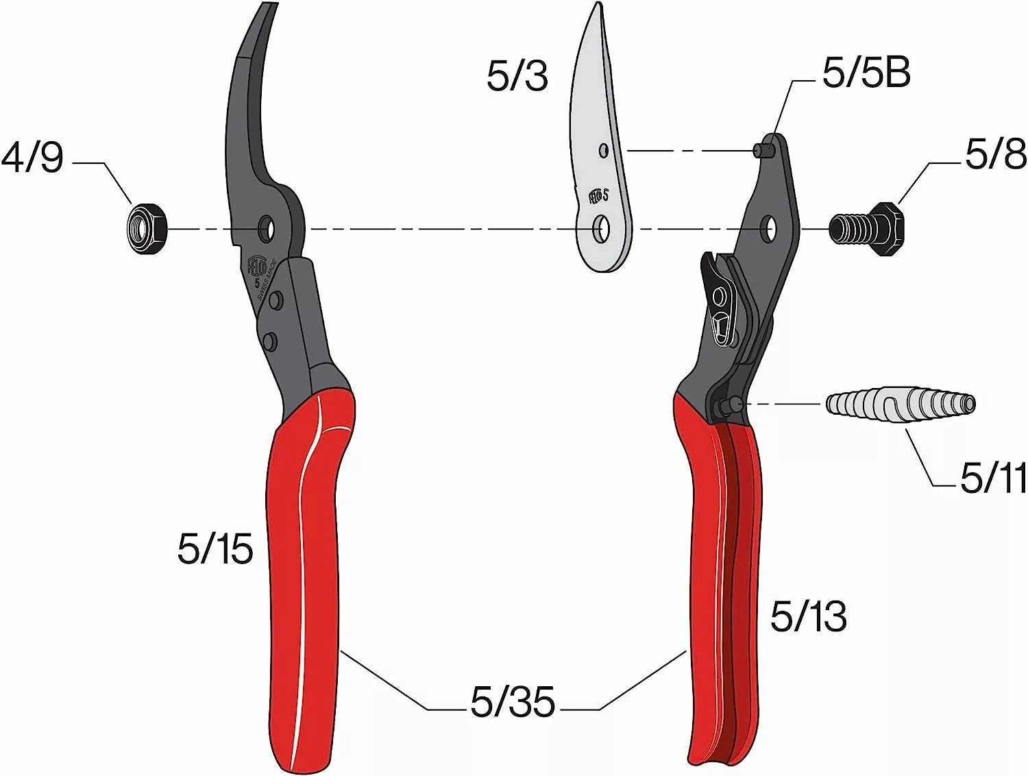 FELCO Gartenschere Felco 5 Gartenschere Rebschere günstig online kaufen