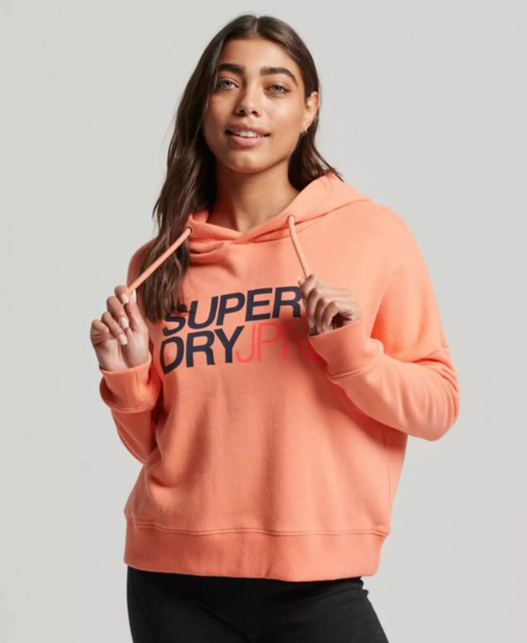 Superdry Hoodie SPORTSWEAR LOGO BOXY HOOD Fusion Coral günstig online kaufen