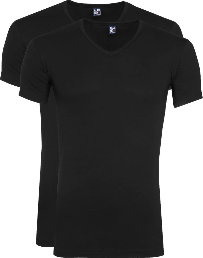 Alan Red Oklahoma Stretch T-Shirt Schwarz (2er-Pack) - Größe M günstig online kaufen