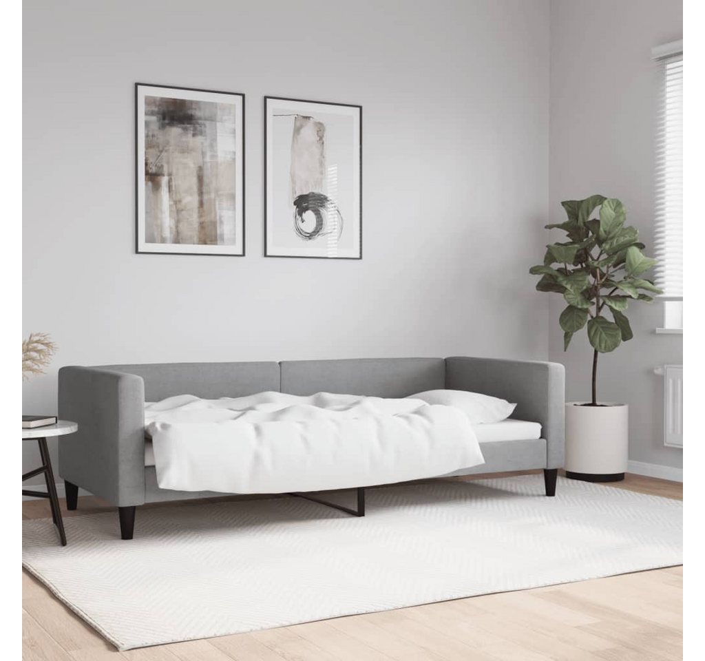 vidaXL Gästebett Tagesbett Hellgrau 80x200 cm Stoff Gästebett Gästecouch Gä günstig online kaufen