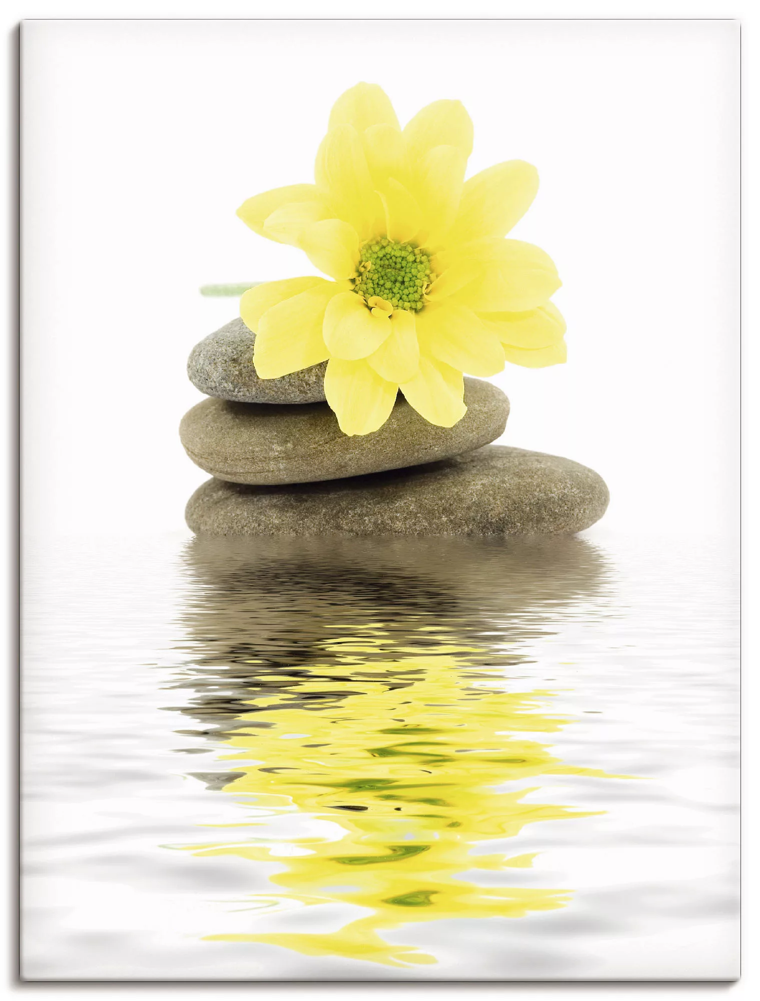 Artland Wandbild "Zen Spa Steine mit Blumen II", Zen, (1 St.), als Alubild, günstig online kaufen