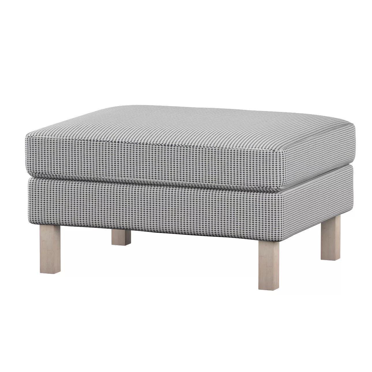 Bezug für Karlstad Hocker, schwarz-beige, Husse, Karstadt Hocker, Living II günstig online kaufen