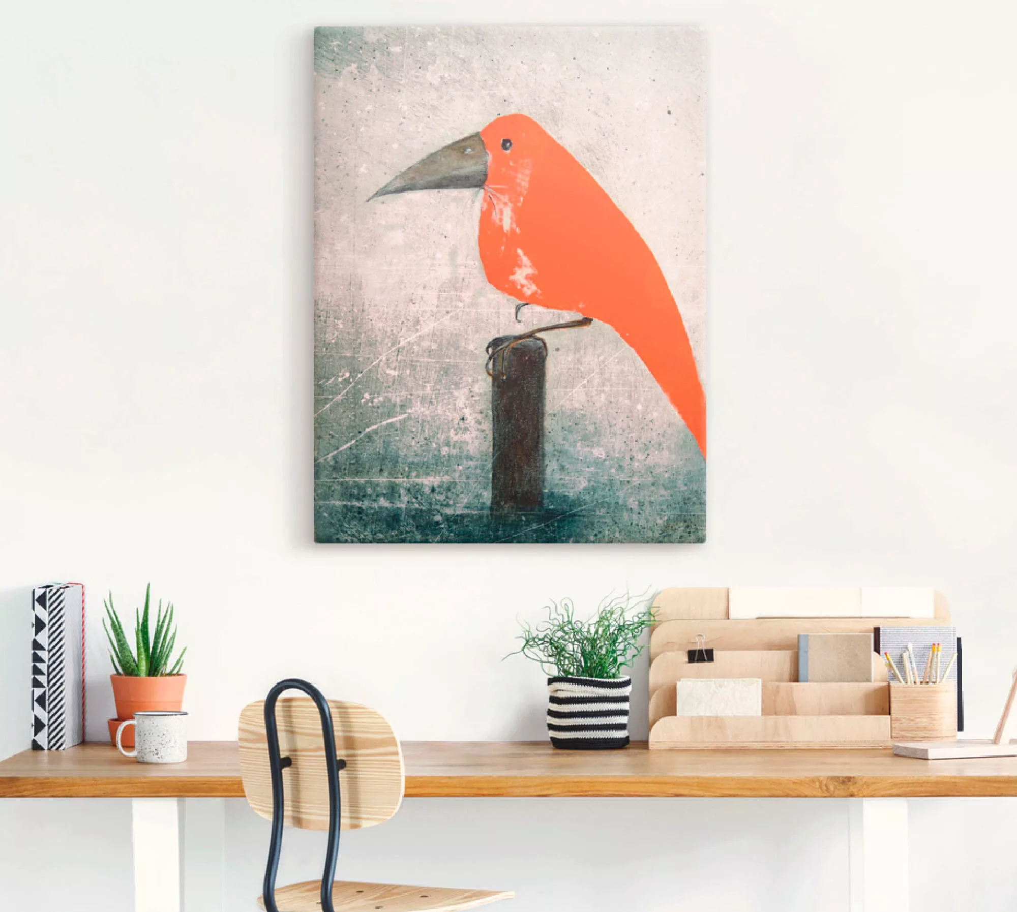 Artland Wandbild »Der Rote Vogel«, Vögel, (1 St.), als Leinwandbild, Poster günstig online kaufen