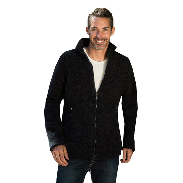 Herren Fleece-jacke Mit Kapuze Bio-schurwolle günstig online kaufen