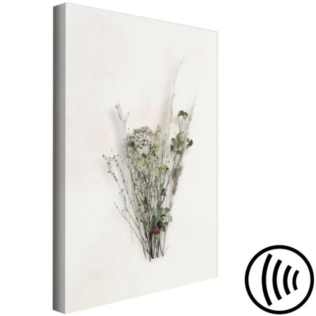 Leinwandbild Blumenstrauß von Trockenblumen - Boho-Stil-Grafik mit Natur XX günstig online kaufen