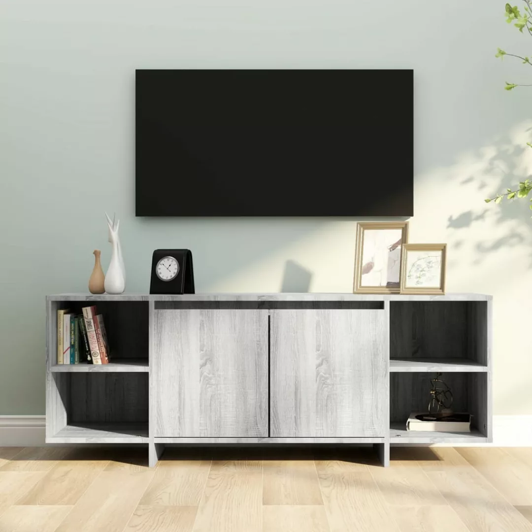 Tv-schrank Grau Sonoma 130x35x50 Cm Spanplatte günstig online kaufen