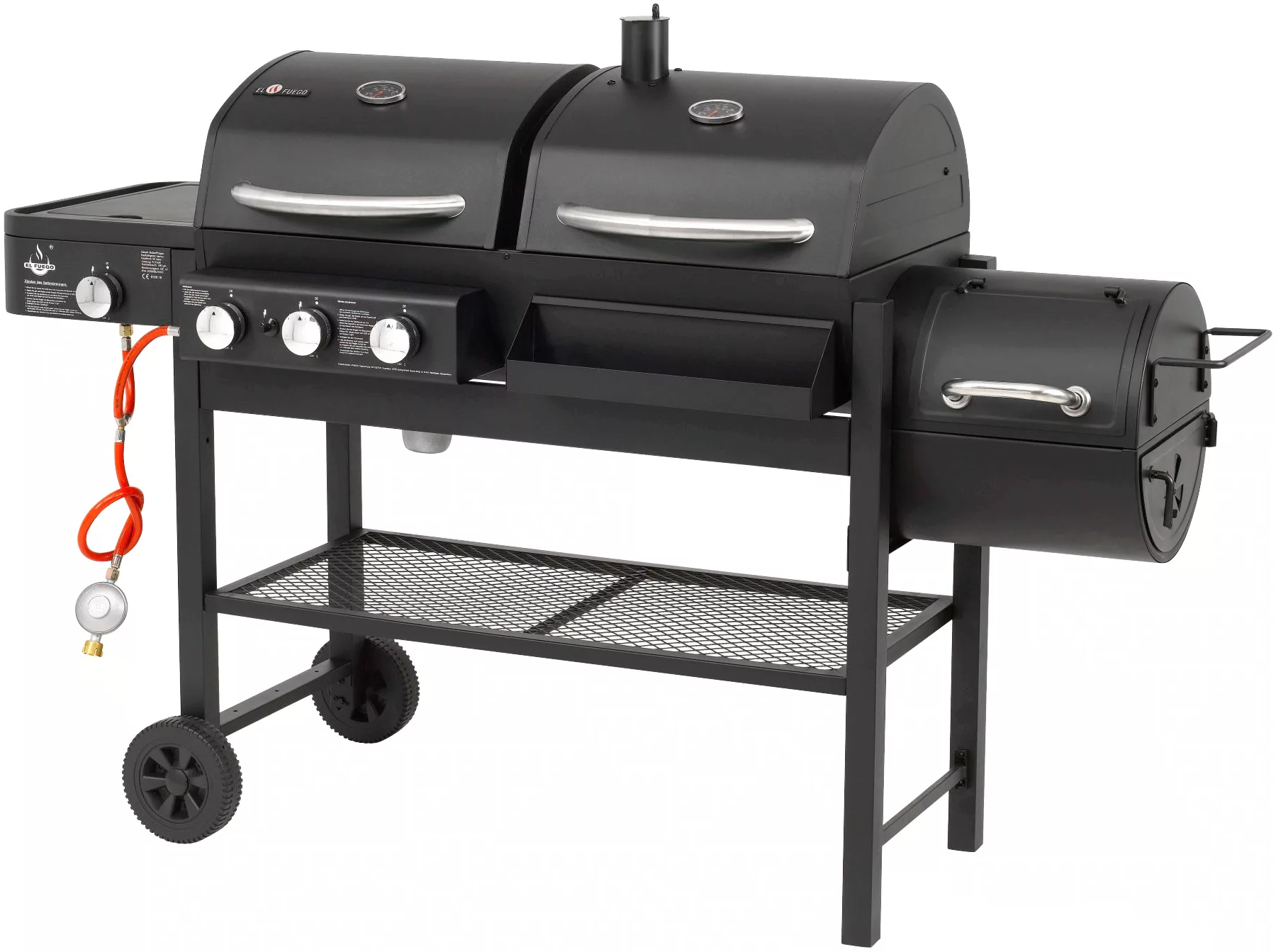 El Fuego Gas-Kohle-Kombigrill 3in1 Sierra 3 Brenner und Seitenbrenner Schwa günstig online kaufen