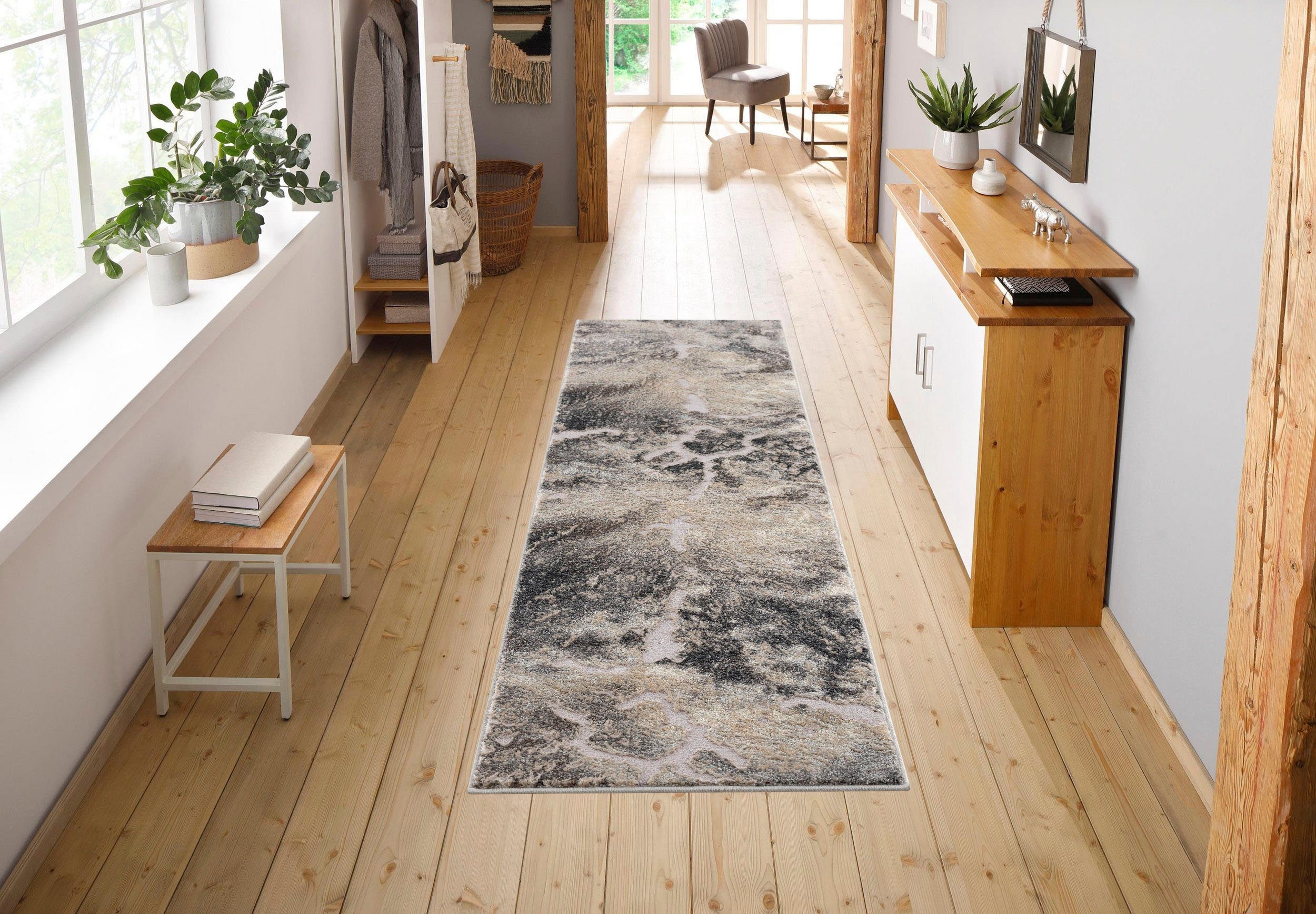 my home Läufer Marmor, rechteckig, Höhe: günstig online kaufen