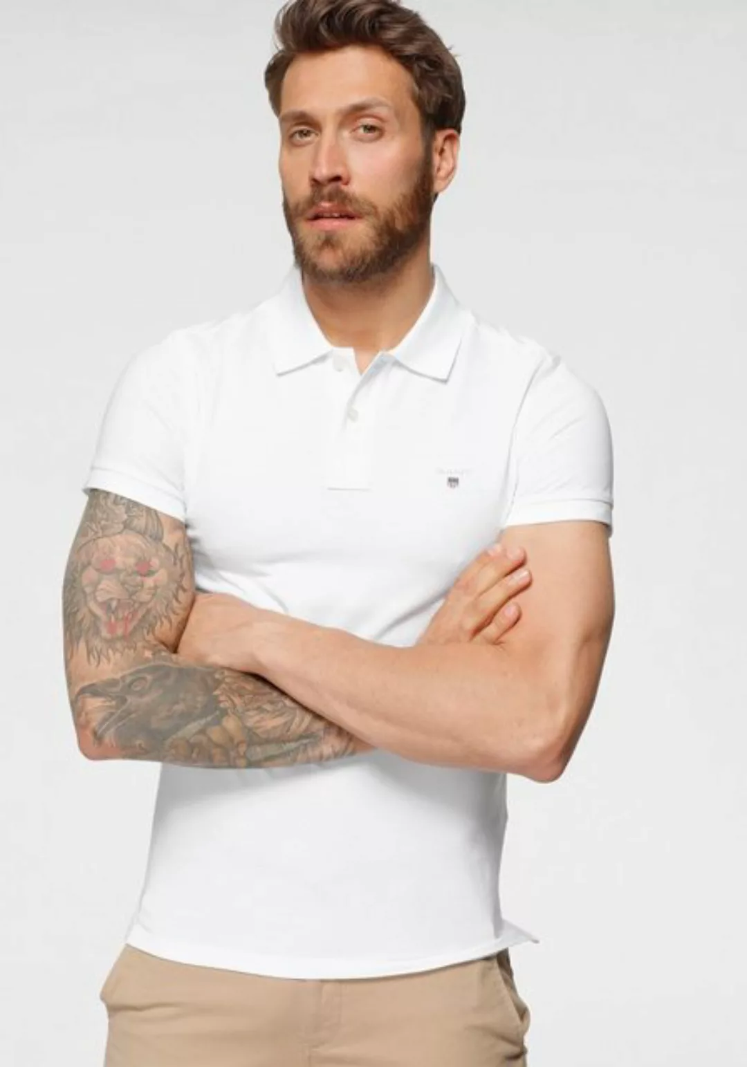 Gant Poloshirt REGULAR ORIGINAL PIQUE SS RUGGER mit Knopfleiste am Ausschni günstig online kaufen