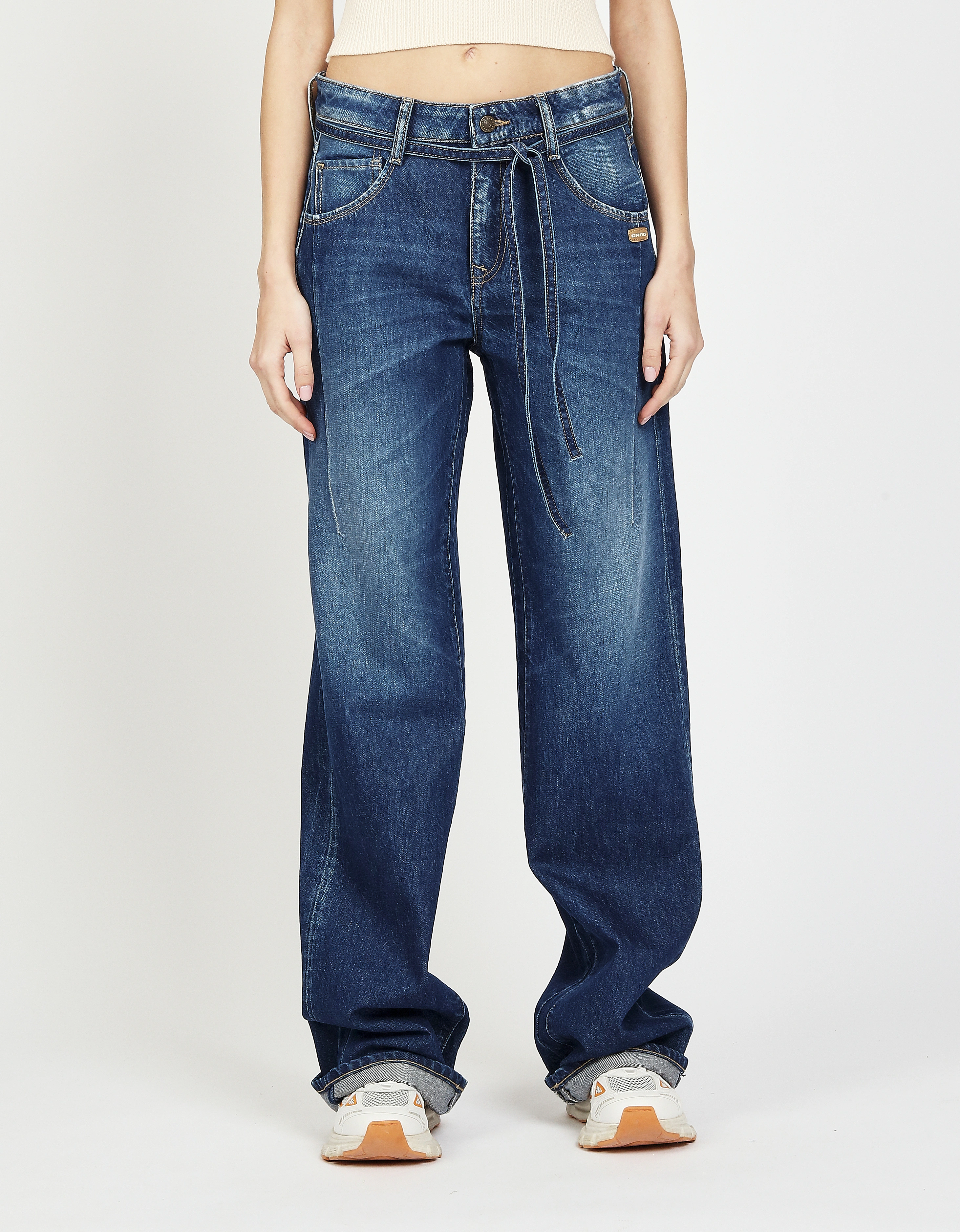 GANG Loose-fit-Jeans "94CLAIRE", mit Bindegürtel und Naht am Oberschenkel, günstig online kaufen