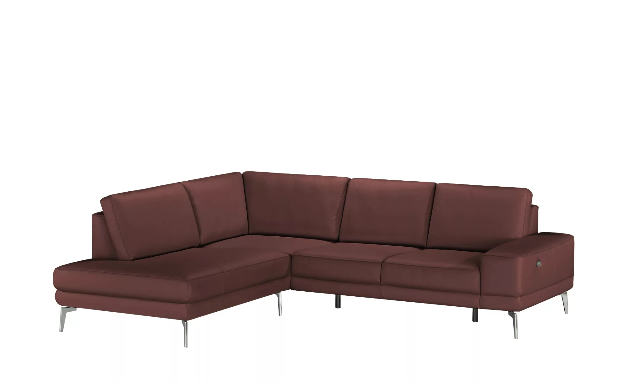 meinSofa Ecksofa aus Leder Dana ¦ rot ¦ Maße (cm): B: 269 H: 86 T: 222 Pols günstig online kaufen