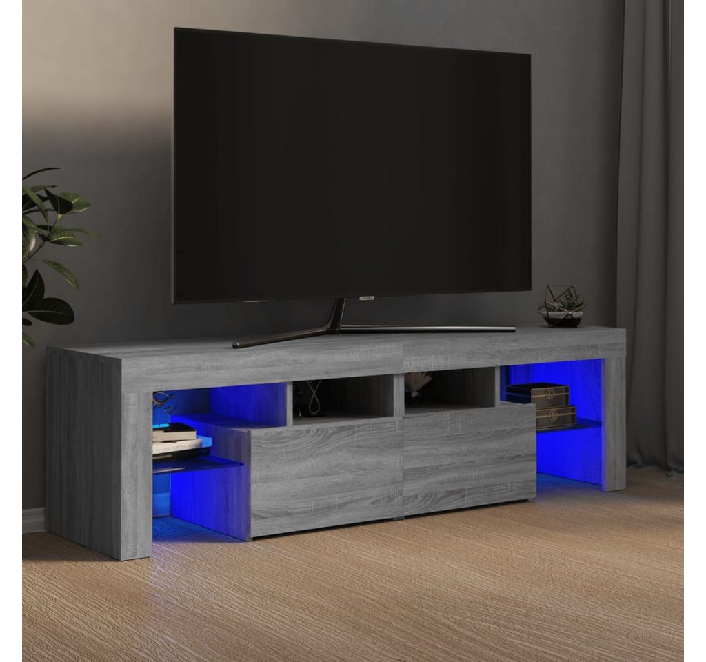 vidaXL TV-Schrank TV-Schrank mit LED Leuchten Grau Sonoma 140x36,5x40 cm Lo günstig online kaufen