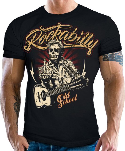 GASOLINE BANDIT® T-Shirt im Rockabilly Rock'n Roll Style: Old Shool Good Ti günstig online kaufen