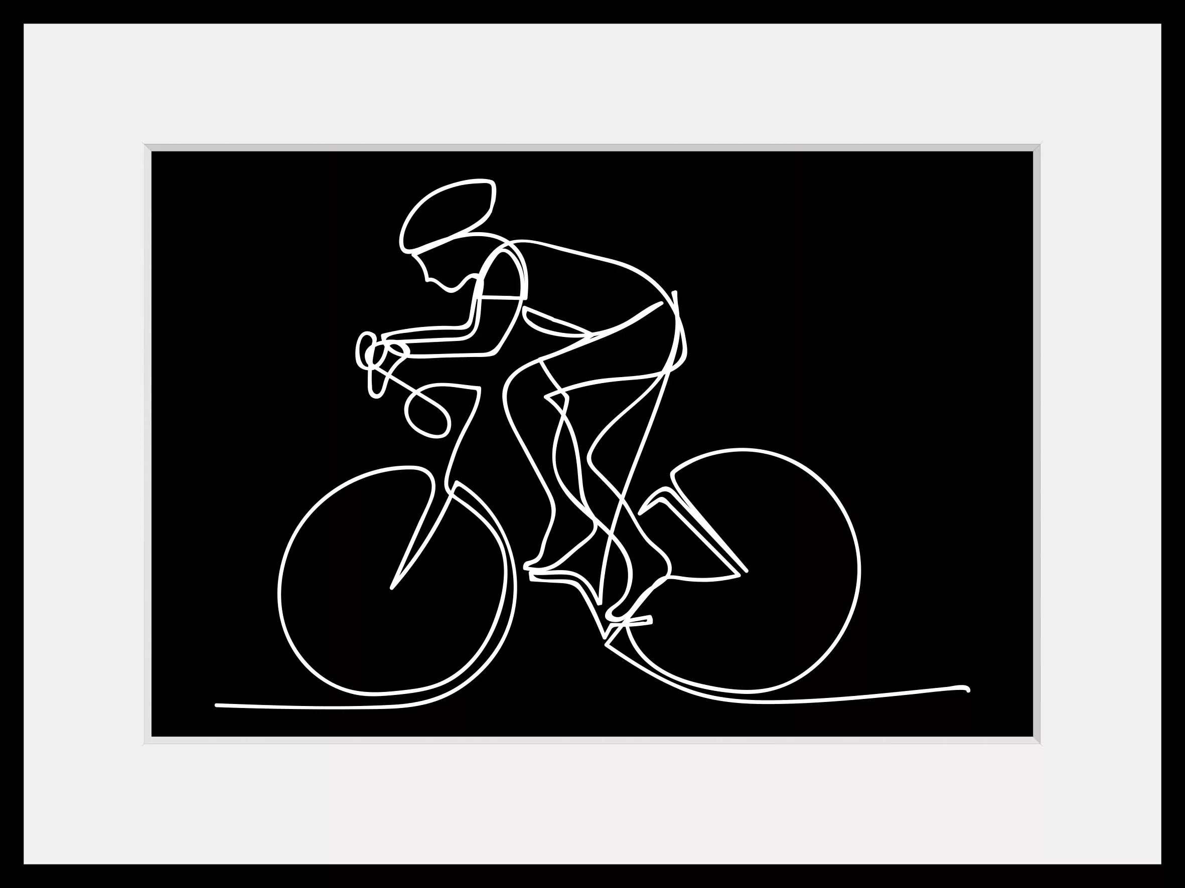 queence Bild "Armstrong", Sport-Fahrzeuge-Kunst-Schwarz-Weiß-Fahrräder, (1 günstig online kaufen