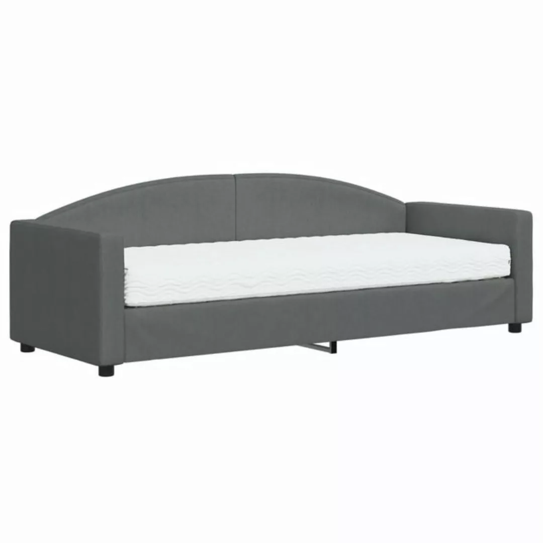 vidaXL Bett Tagesbett mit Matratze Dunkelgrau 80x200 cm Stoff günstig online kaufen