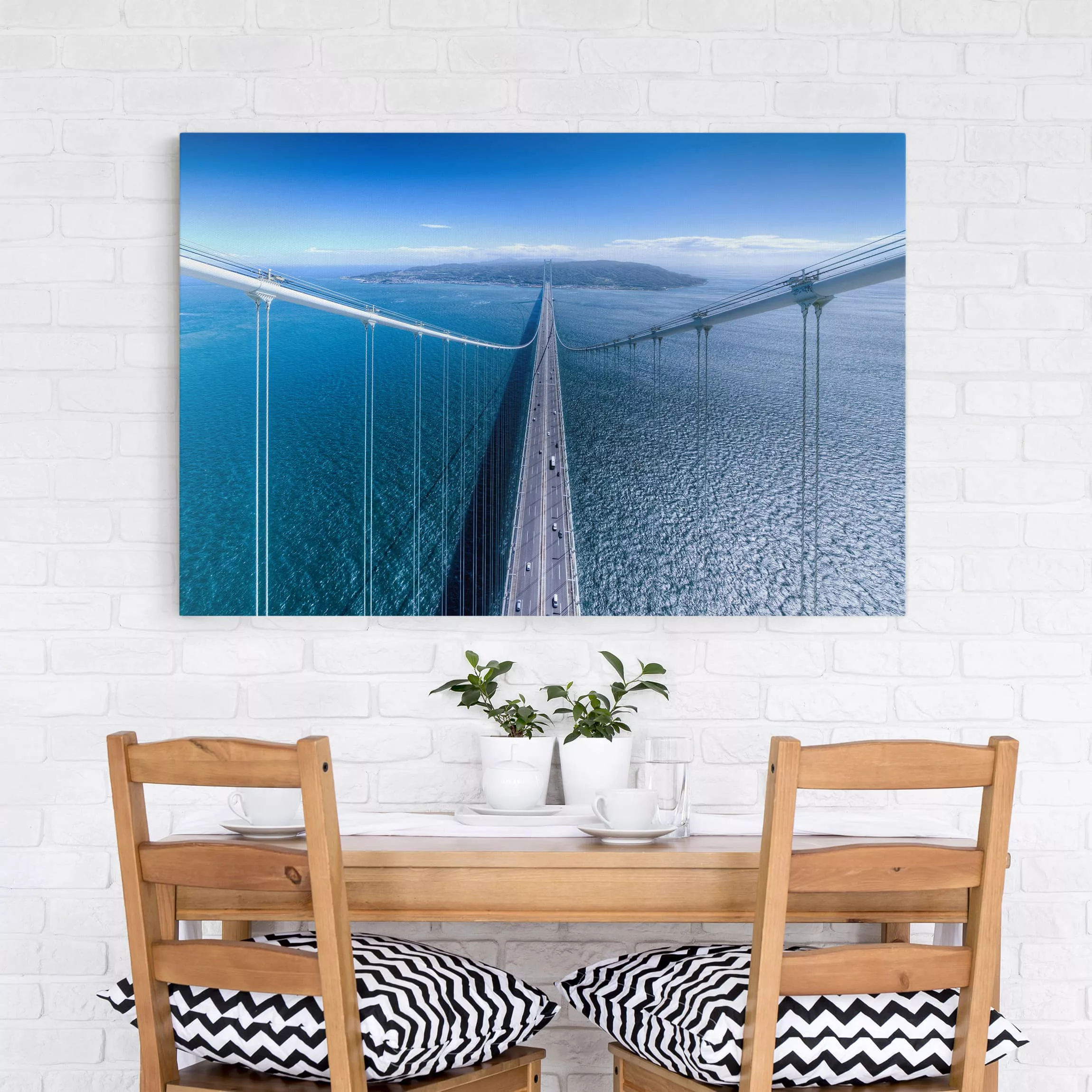 Leinwandbild Architektur & Skyline - Querformat Brücke zur Insel günstig online kaufen