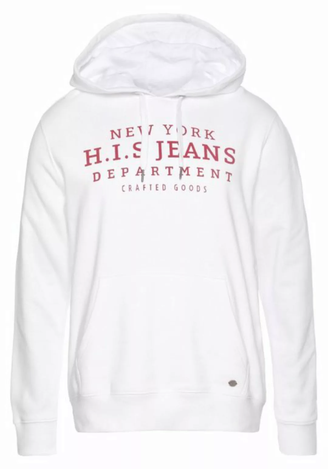 H.I.S Kapuzensweatshirt mit Print und Badge, Kapuze, für sportliche Outfits günstig online kaufen