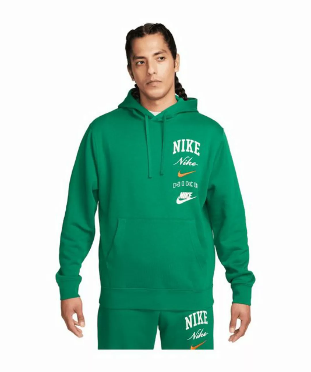 Nike Kapuzensweatshirt M NK CLUB BB PO HDY STACK GX MALACHITE/SAIL/SAFETY O günstig online kaufen