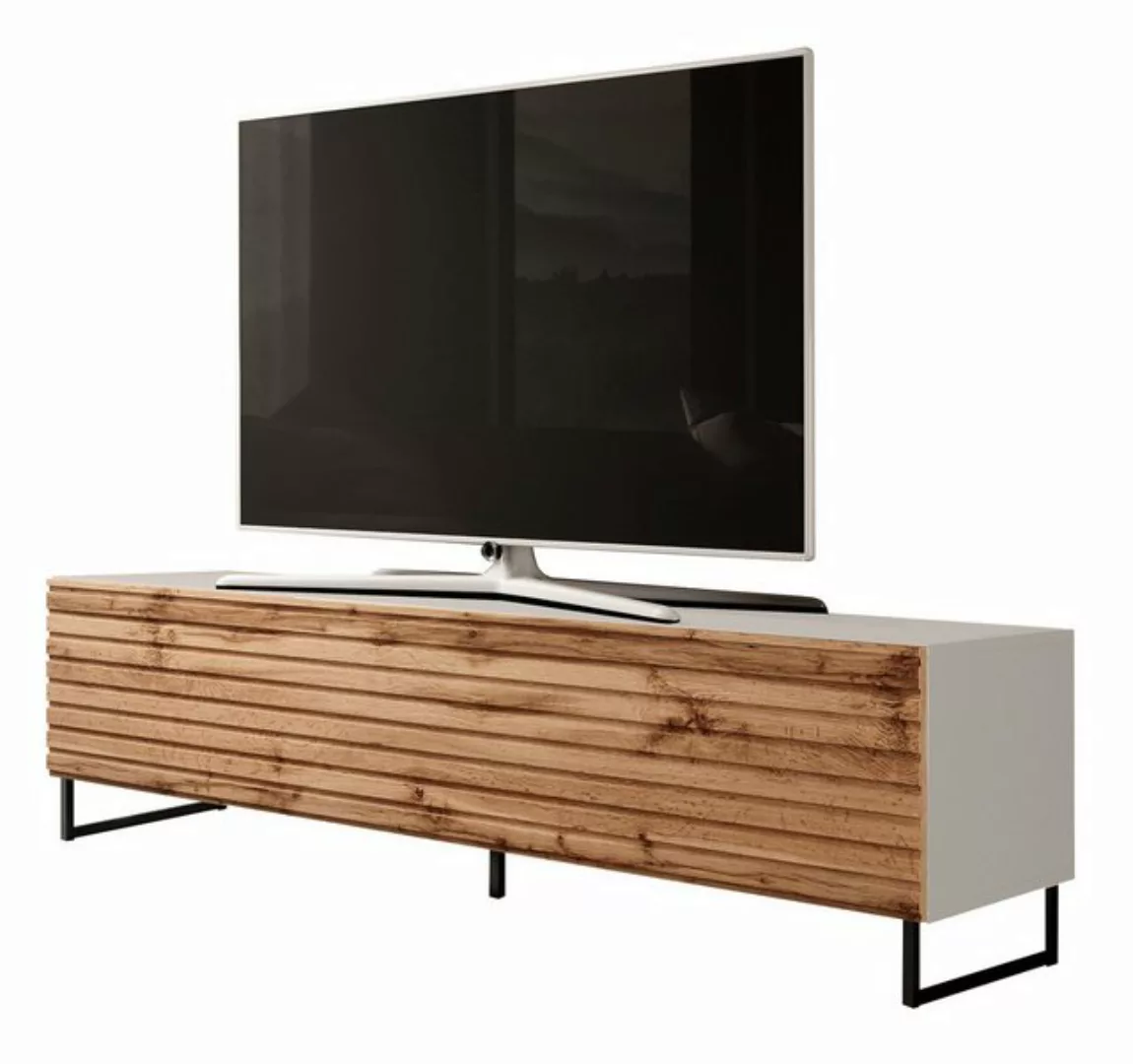 Furnix TV-Schrank Lowboard ZALVO 160 cm Fernsehschrank stehend/hängend Lame günstig online kaufen