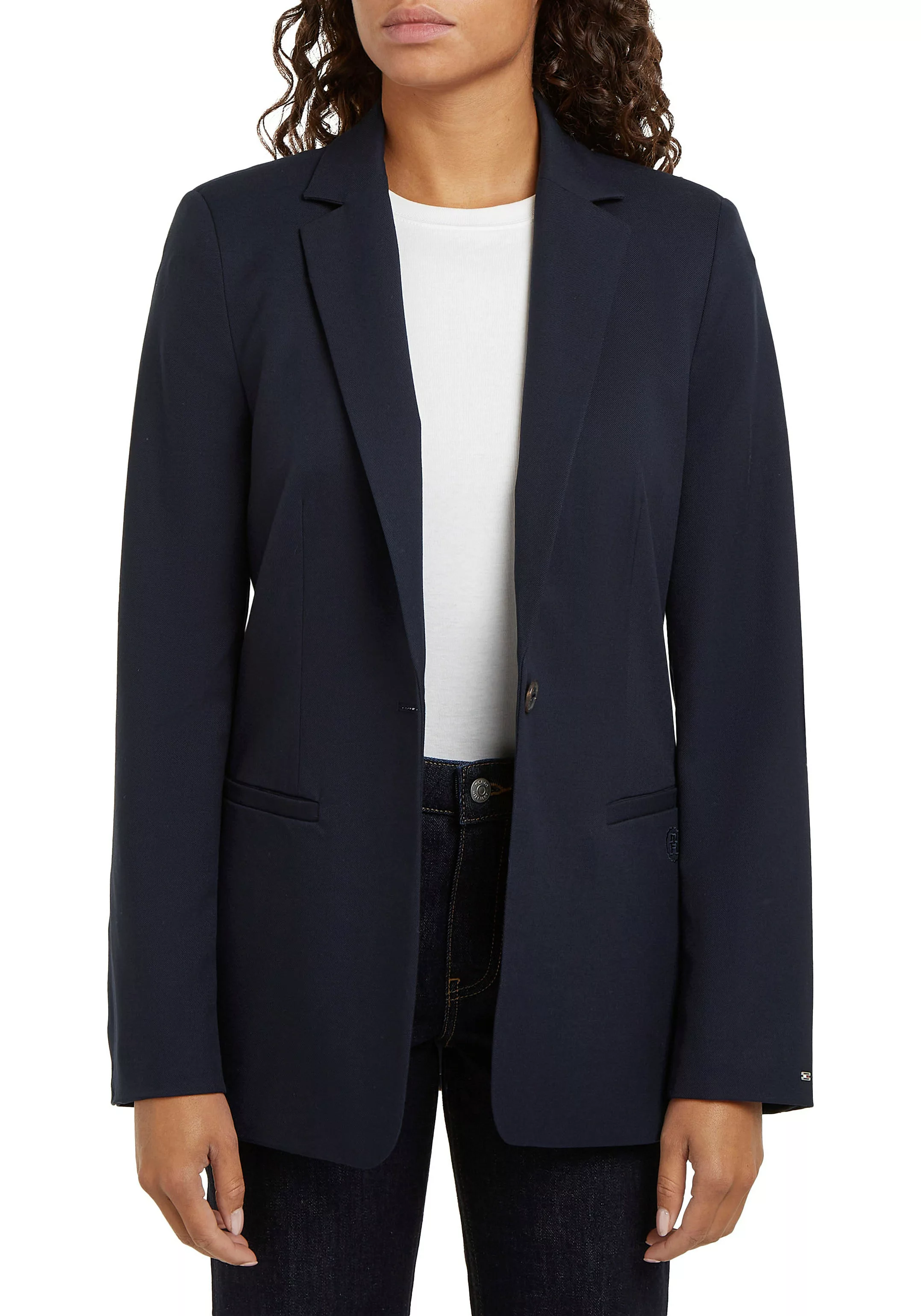 Tommy Hilfiger Longblazer SMD CORE REGULAR SB BLAZER mit Logostickerei günstig online kaufen