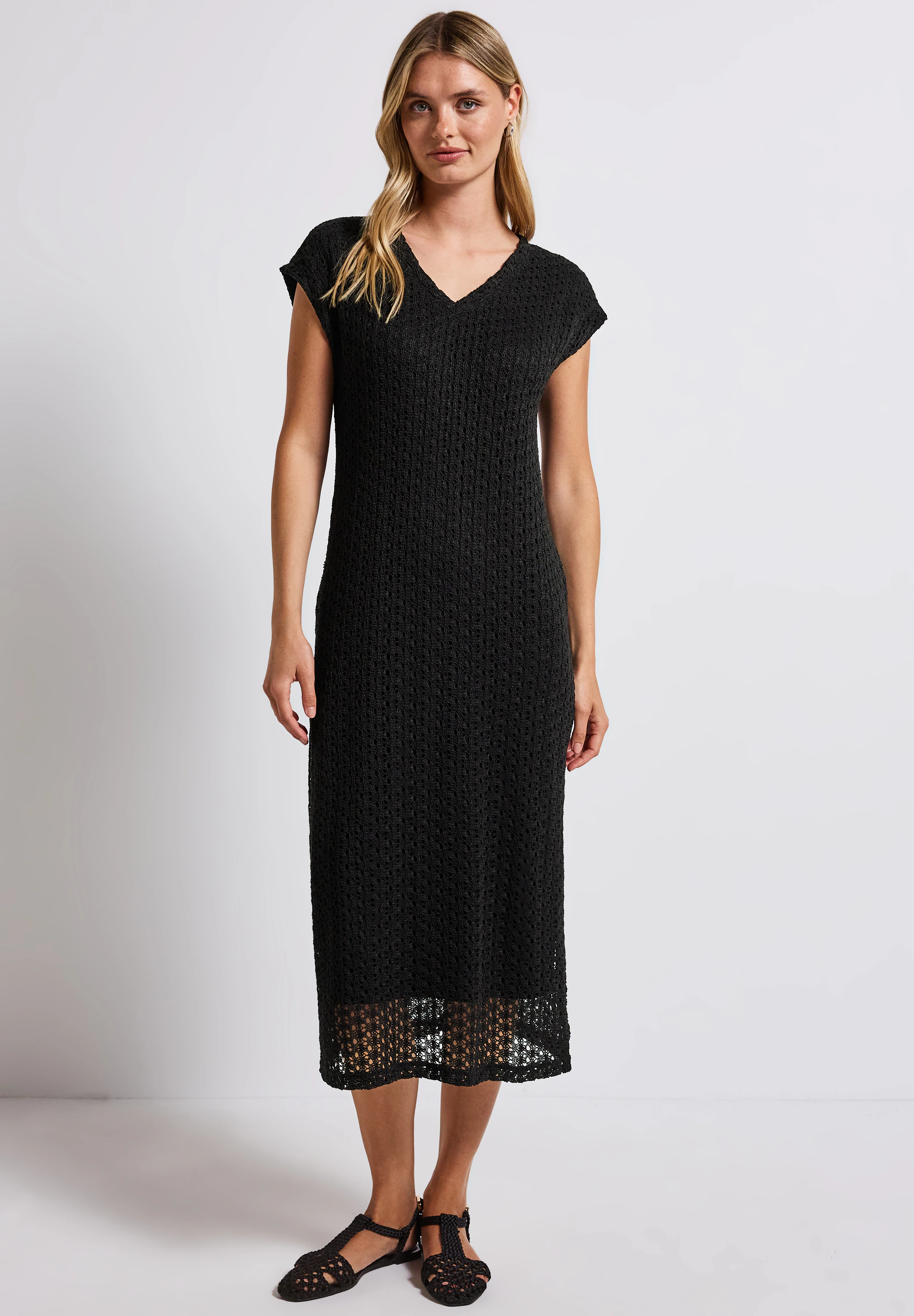 STREET ONE Midikleid, in Unifarbe günstig online kaufen