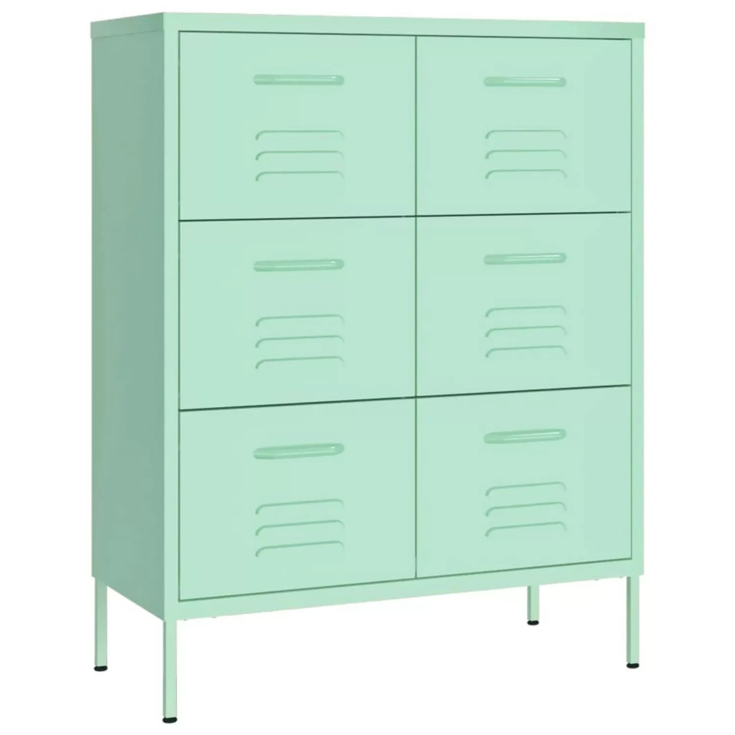 Schubladenschrank Minzgrün 80x35x101,5 Cm Stahl günstig online kaufen