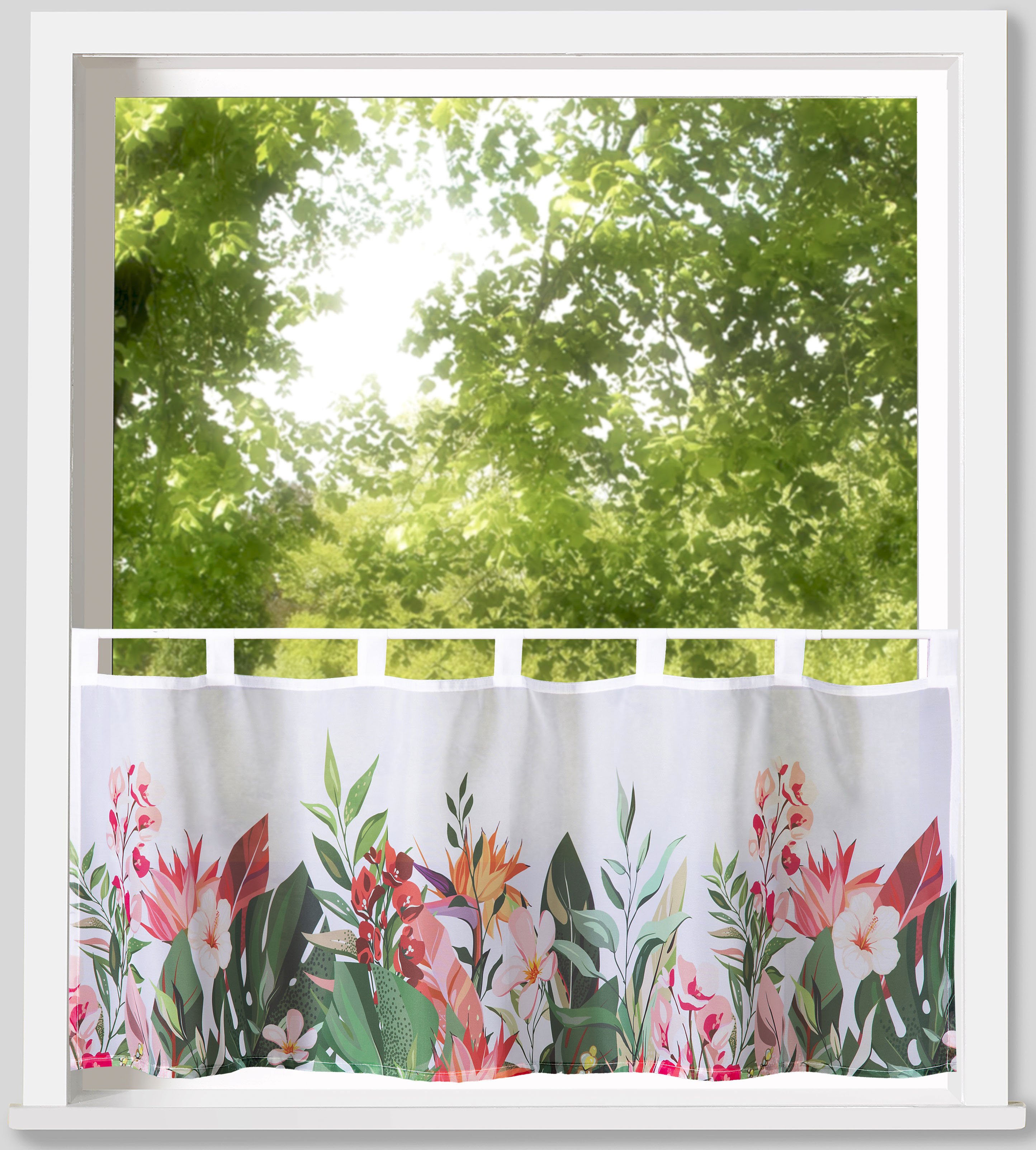 Weckbrodt Scheibengardine »Arabella«, (1 St.), Voile, halbtransparent, bedr günstig online kaufen
