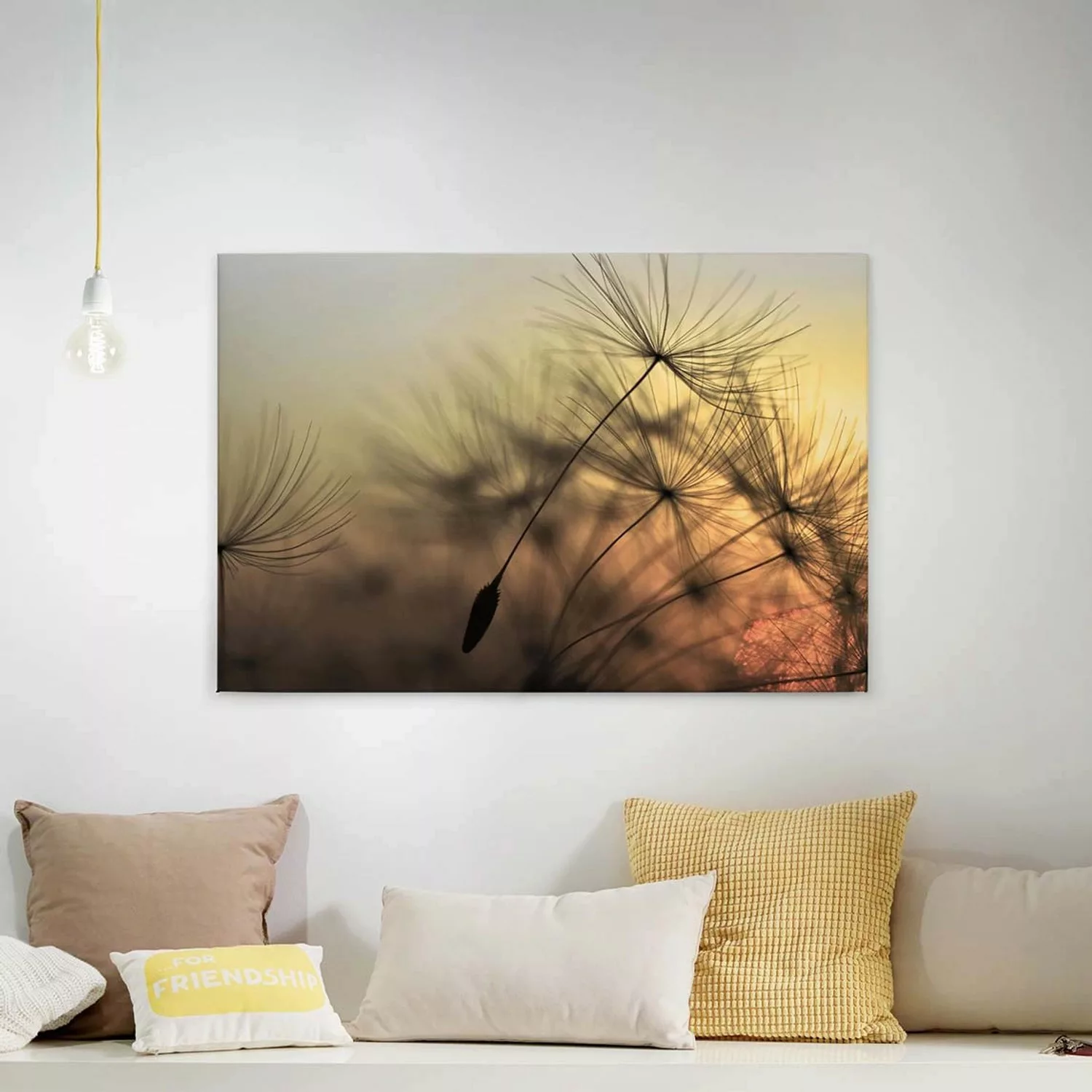 A.S. Création Leinwandbild "Flying Dandelion", Keilrahmenbild günstig online kaufen