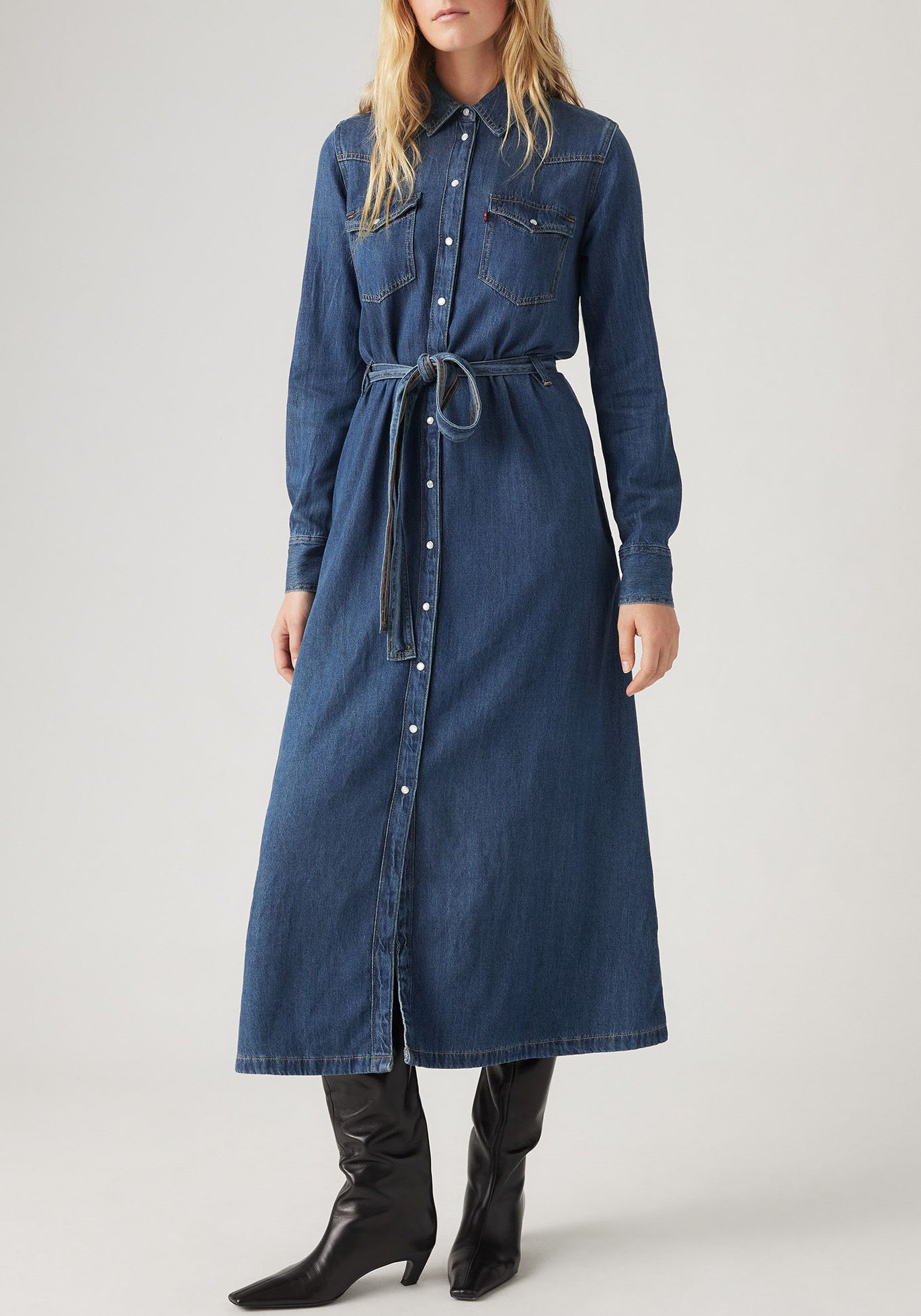 Levis Jeanskleid "QUINNEY DENIM DRESS", mit Bindegürtel günstig online kaufen