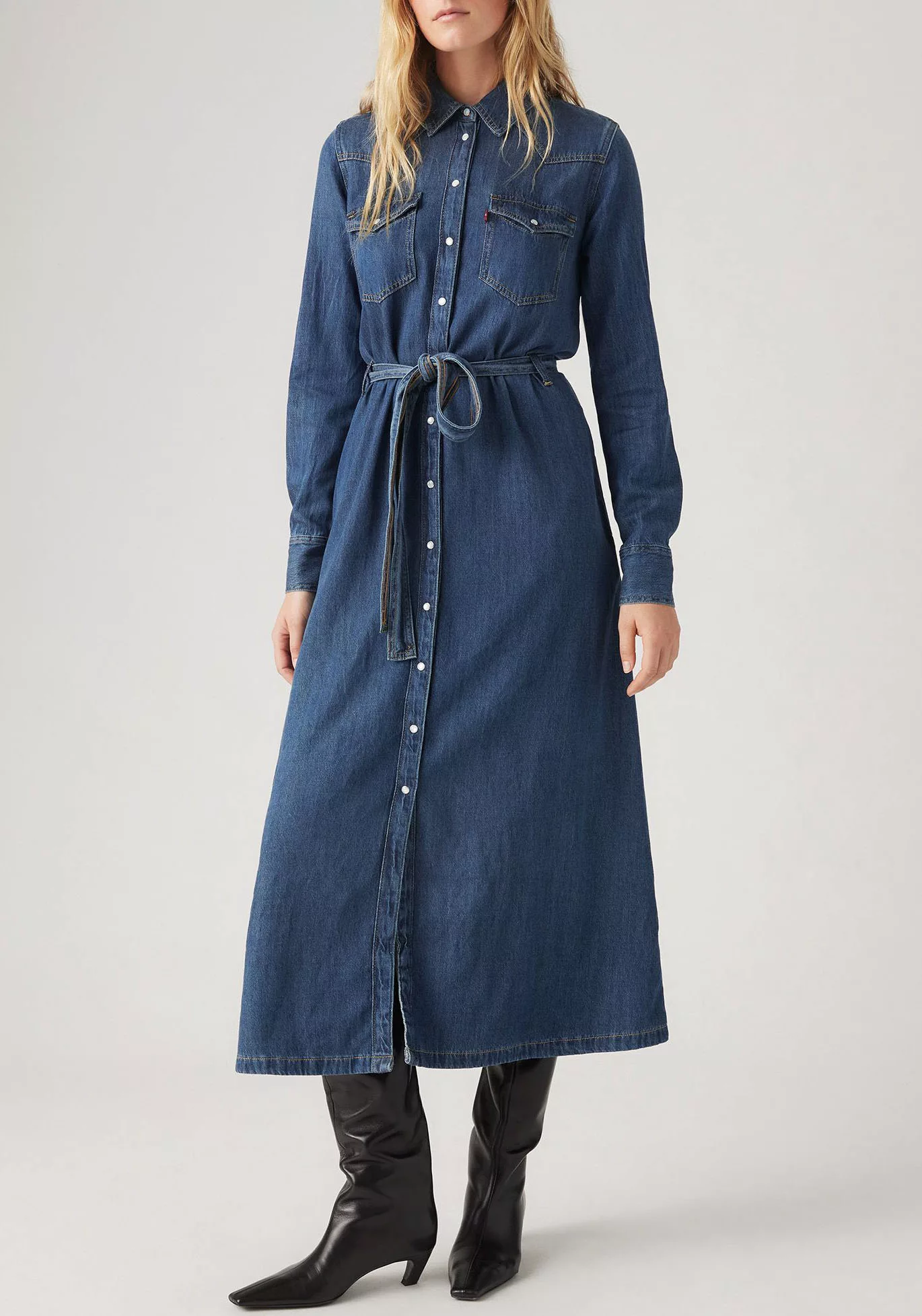 Levis Jeanskleid "QUINNEY DENIM DRESS", mit Bindegürtel günstig online kaufen