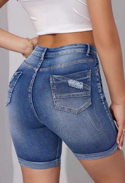 SEGUEN Jeansshorts Modische Jeans mit hoher Taille (Vielseitige Denim-Short günstig online kaufen