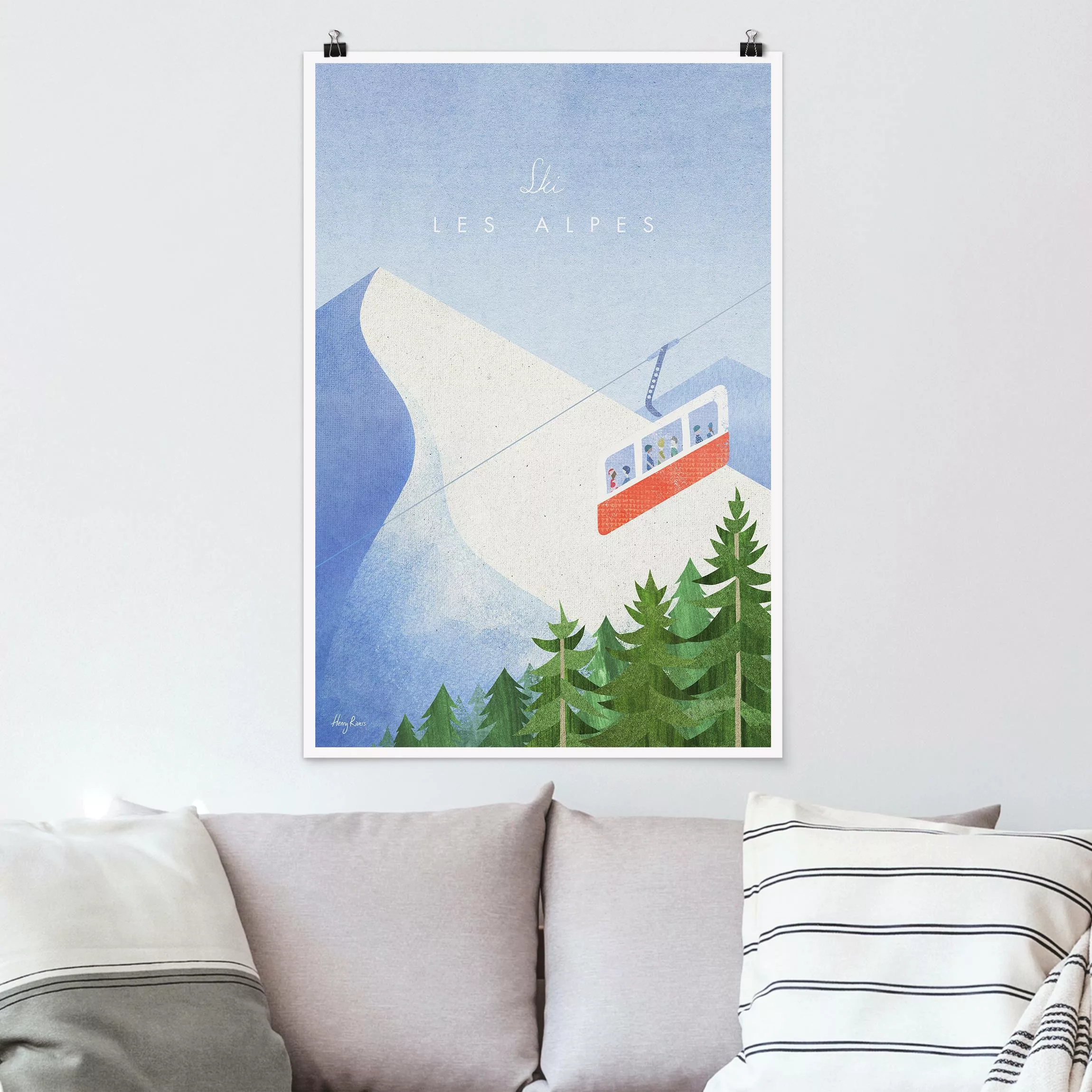 Poster Reiseposter - Les Alpes günstig online kaufen